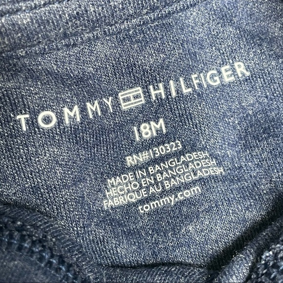 Tommy Hilfiger Striped Shorts Overalls w/ Matching Short Sleeve T-shirt 18 Month - Picture 8 of 10